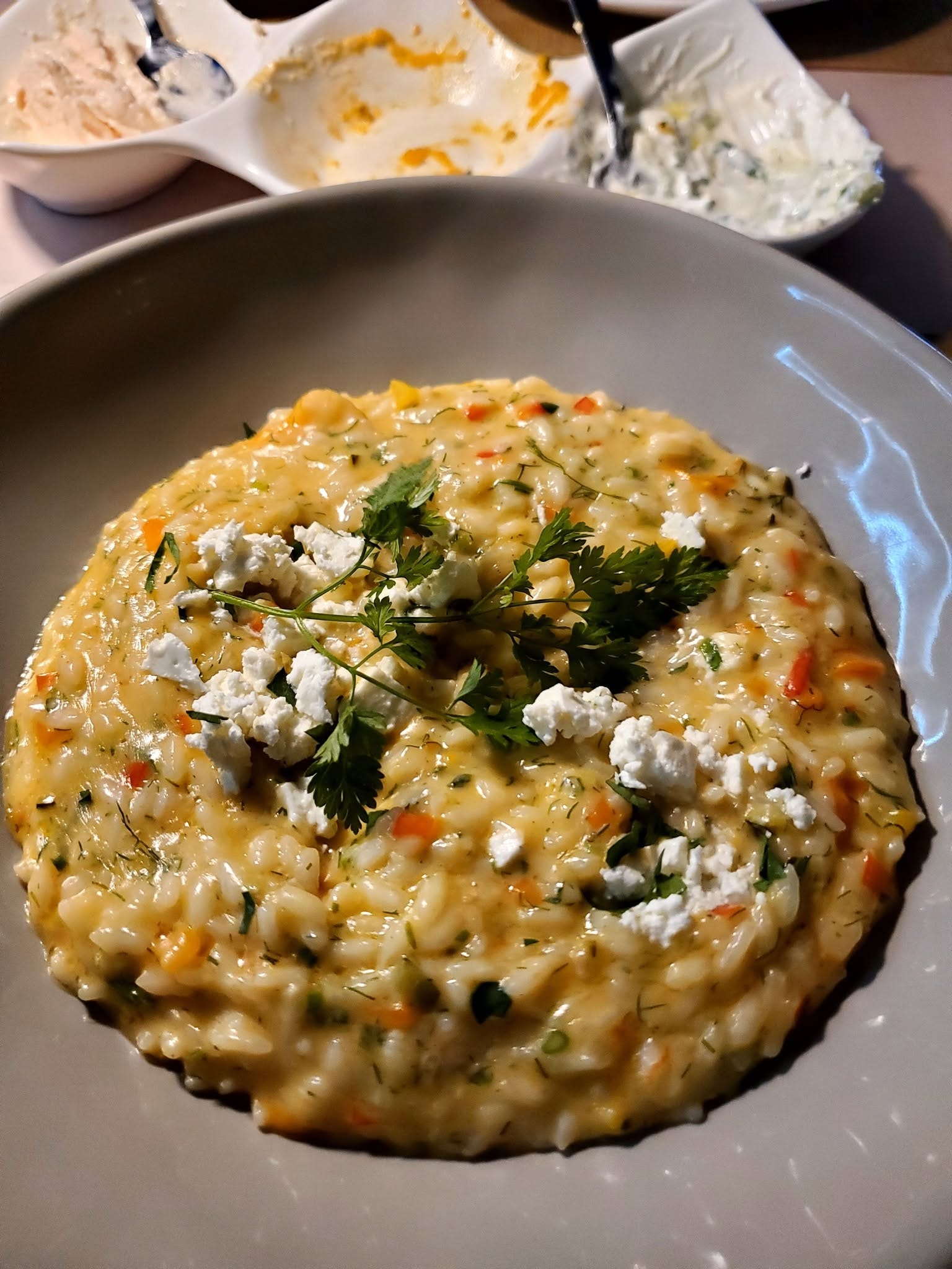 Risotto with feta cheese and herbs — Singapore
