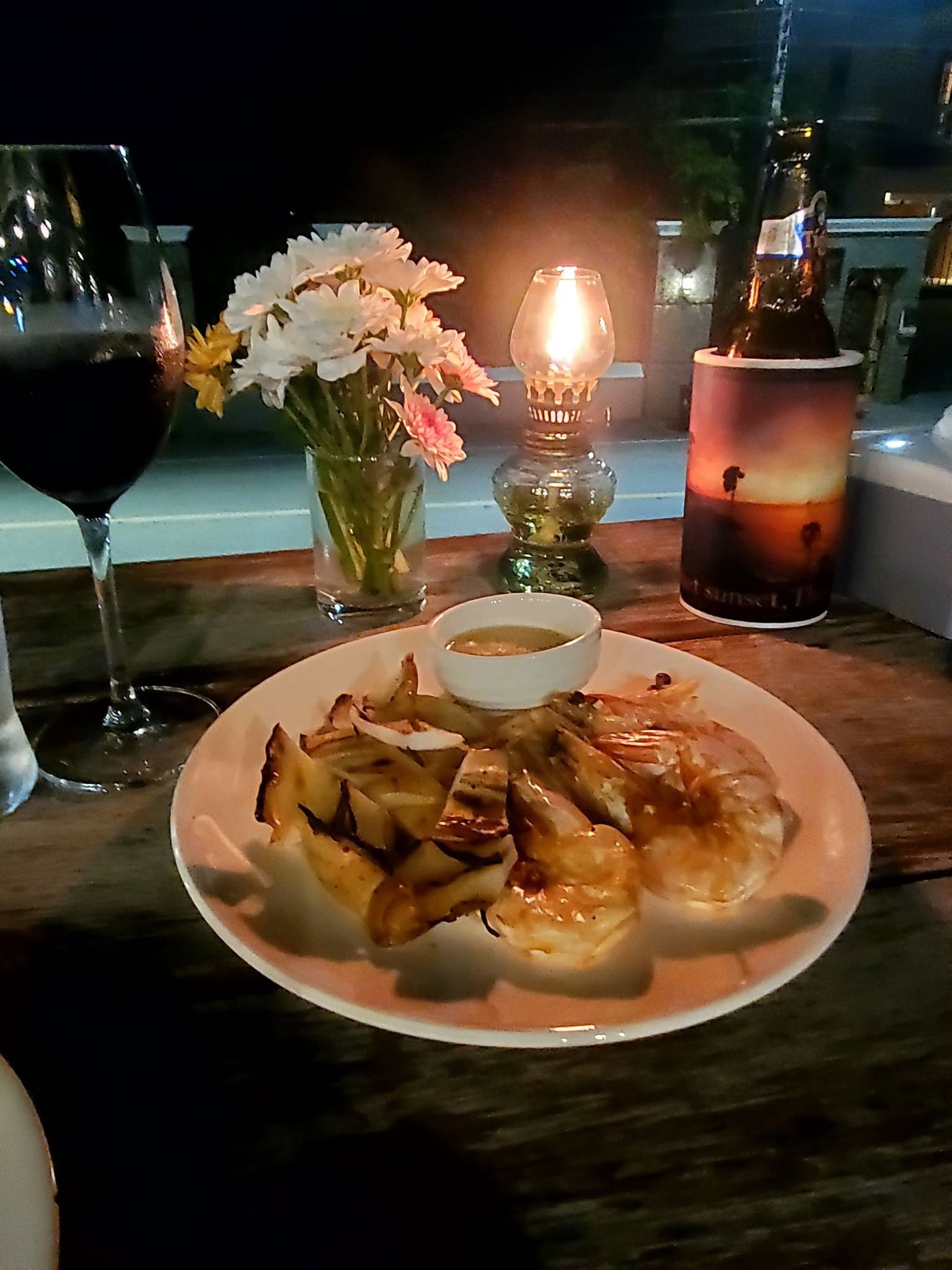 Another candlelit dinner — Thailand evenings never disappoint