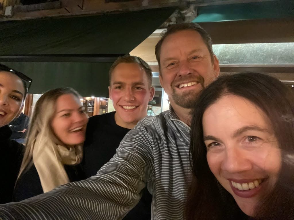 Group selfie — friends together in Venice