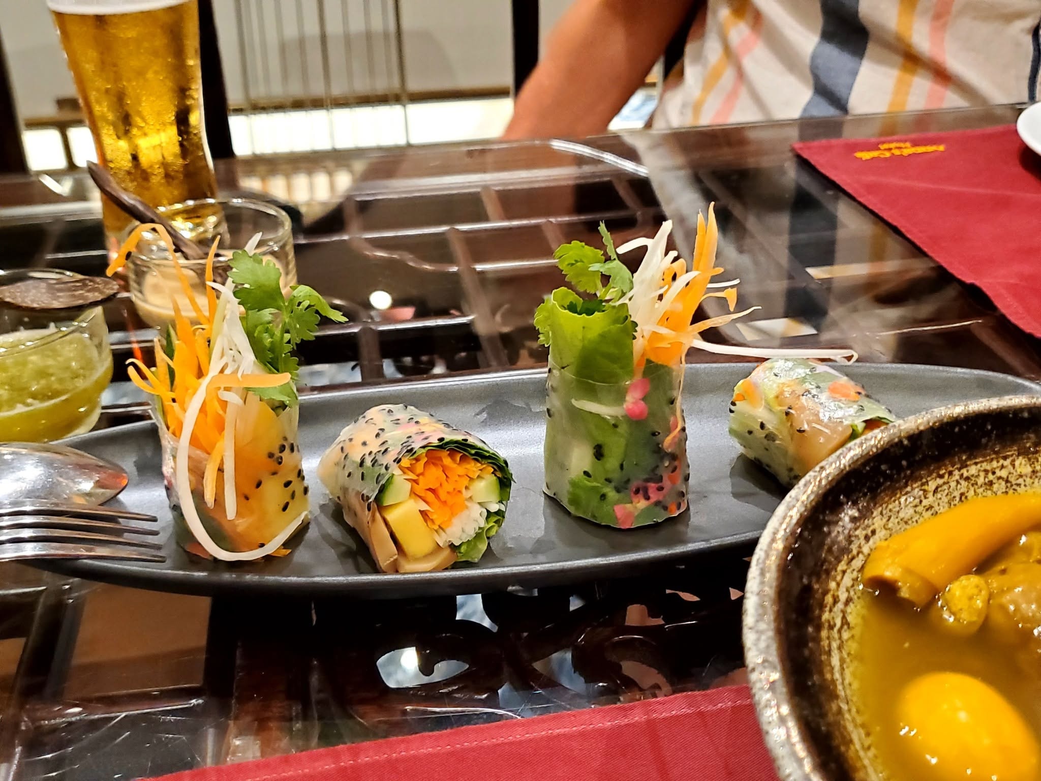 Gourmet plated Asian cuisine — fine dining, Thailand
